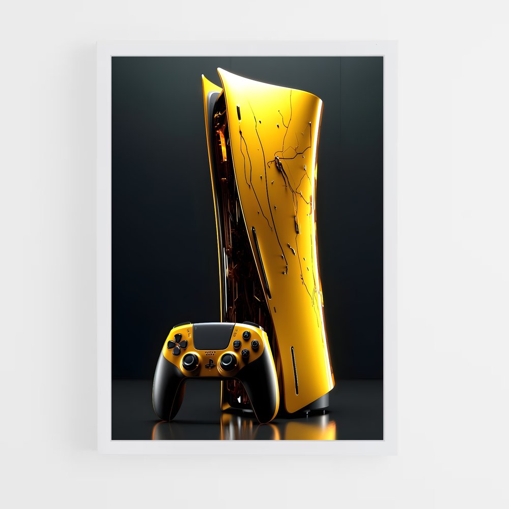 Poster Écran Cassé – affiche Consoles (vue 3)